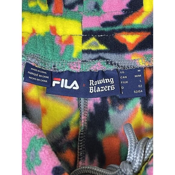 Fila x Rowing Blazers Pants Men Medium Multicolor Polar Fleece Sweatpants Adult - Picture 9 of 15